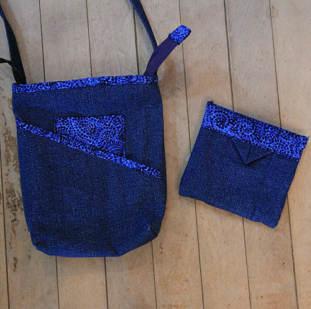 Handmade Denim Purse And Coin Purse Wallet Set